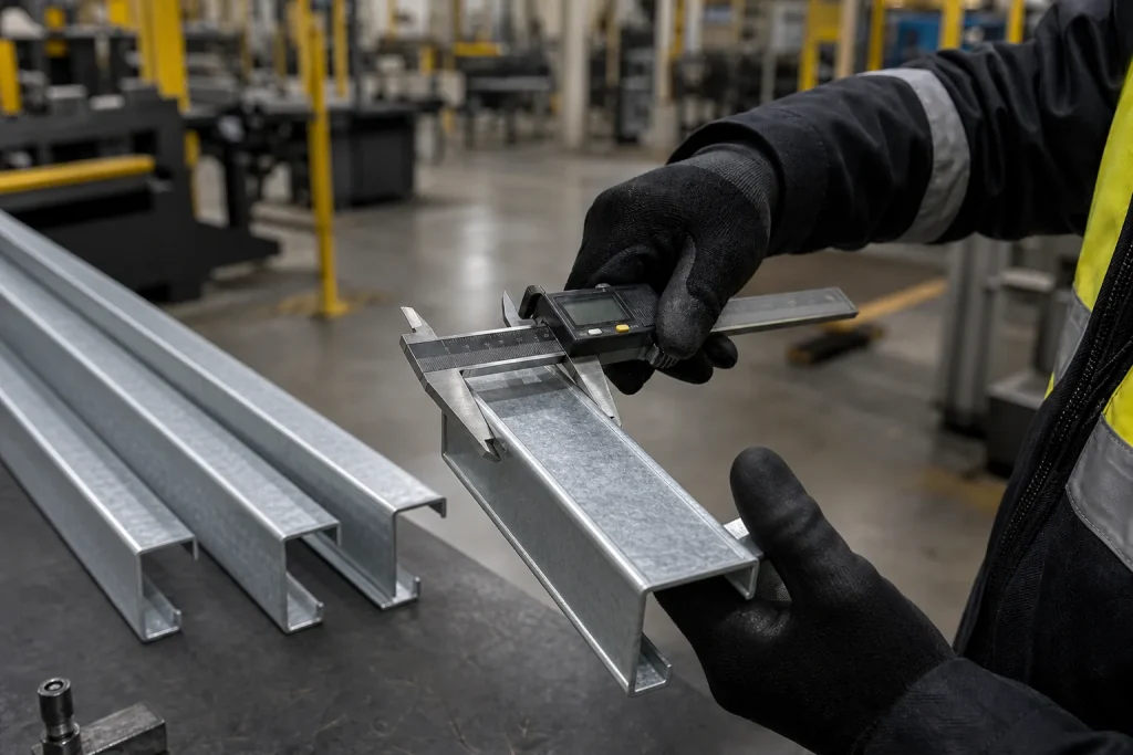 YCS Metal Form kalite kontrol ölçümü