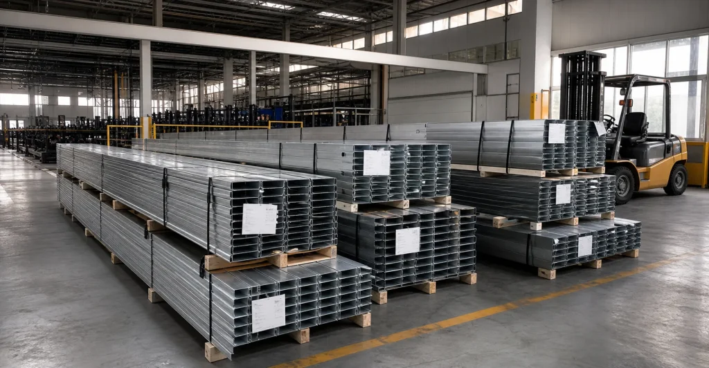 YCS Metal Form sevkiyata hazır solar profiller